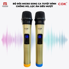 Micro Karaoke Không Dây Cao Cấp COK U-03 Chống Hú, Lọc Âm Tốt