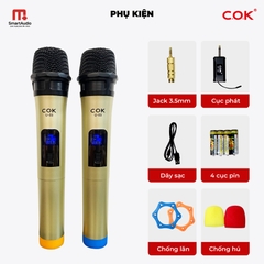 Micro Karaoke Không Dây Cao Cấp COK U-03 Chống Hú, Lọc Âm Tốt