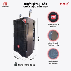 Loa Kéo Gỗ MALATA 9041PY 2 Đường Tiếng, Cấu Hình Âm Thanh Mạnh Mẽ