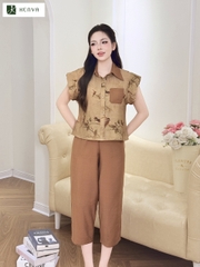 Bộ set đũi tơ cổ bẻ