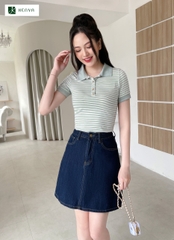 Phông POLO kẻ cổ trơn