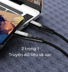 Cáp dù sạc nhanh Type C to Type C Bagi PD 65W dài 1.2m PD-C120