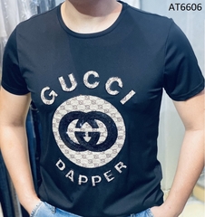 Áo thun nam hoạ tiết đính cườm logo gucci AT6606 độc đáo