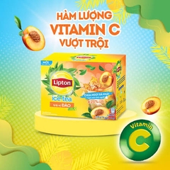 Trà LIPTON Hòa Tan Vị ĐÀO - Hộp 192gr (16 gói x 12gr)