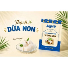 Bột Thạch Pha Sẵn AGARY vị DỪA NON - Gói 150gr