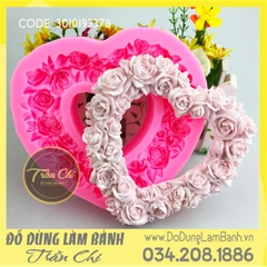 L20 - Khuôn silicone Vòng TRÁI TIM - Size LỚN 17CM (10/2)