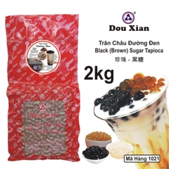 1021 - Trân Châu ĐƯỜNG ĐEN DouXian Hạt Nhỏ Size 2.2 - Gói 2kg