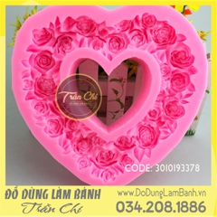 L20 - Khuôn silicone Vòng TRÁI TIM - Size LỚN 17CM (10/2)