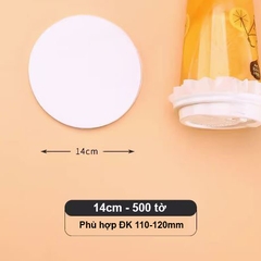 Giấy nến TRÒN, Giấy chống tràn Trà Sữa Size 14cm - Xấp 490-500t (GCT14)