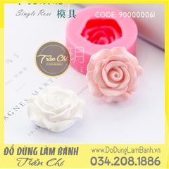 Khuôn silicone hoa HỒNG cánh mỏng NHỎ (SF0061)