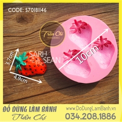 Khuôn silicone Trái DÂU TÂY 3C LỚN