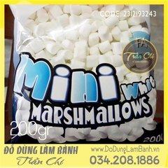 Kẹo xốp MINI Tròn TRẮNG White Marshmallow CORNICHE - 200GR (6/10)