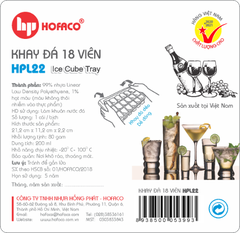 Khay Đá Nhựa 18 viên Hofaco (HPL22)