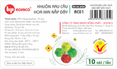 Khuôn nhựa Rau Câu HOA MAI Nắp Đậy Hofaco - Lốc 10c (RC01)