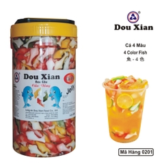 0201 - Thạch Rau Câu CÁ HEO 4 màu Douxian - Hủ 2.5kg