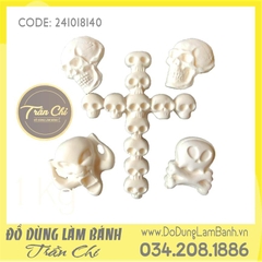 Khuôn silicone Đầu lâu 4c và Thánh Giá - Xám (BEST)