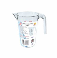 Ca Đong Đo Lường vạch Đỏ nhựa cứng Hofaco - 100ml (CA01)