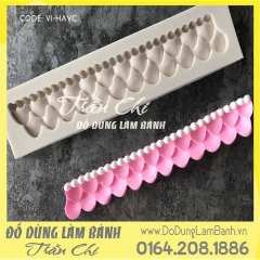 Khuôn silicone Viền hạt vảy cá