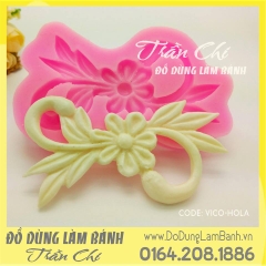 Khuôn silicone viền cong hoa lá