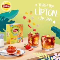 Trà LIPTON Hòa Tan Vị DÂU - Hộp 192gr (16 gói x 12gr)