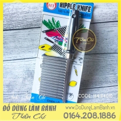 DC8 - Dao cắt Gợn Sóng NGẮN Ripple Knife - CÁN ĐEN (18/4)