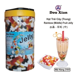 0101T - Thạch JELLY Hạt rau câu Cầu Vồng Trái Cây Trung Douxian - Hủ 2.5kg
