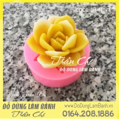 Khuôn silicone Sen đá HOA HỒNG trắng (F8349)
