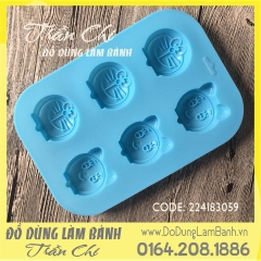 Khuôn silicone vỉ Doreamon, Doreami 6c trung