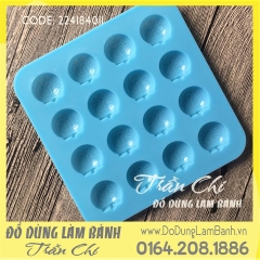 Khuôn silicone vỉ Mặt Doreamon 16c size nhỏ