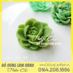 Khuôn silicone Sen đá HOA HỒNG trắng (F8349)