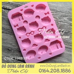 Khuôn silicone Vỉ heo mập và nhà