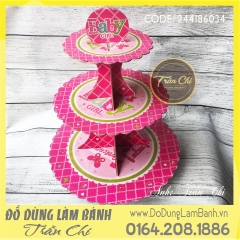 Kệ Cupcake giấy 3 tầng