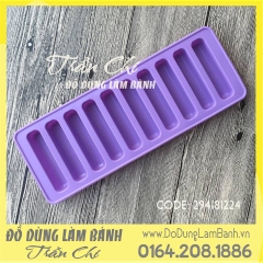 Khuôn silicone vỉ Thanh que đứng 10c