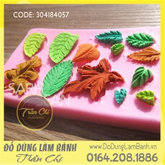 Khuôn silicone LÁ thập cẩm NHÍ vỉ CHỮ NHẬT (L0048)