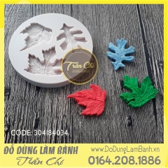 Khuôn silicone LÁ VỈ TRÒN 3 loại