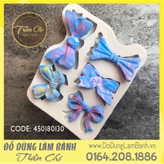 Khuôn silicone NƠ đủ loại 5c - Xám