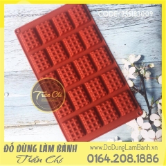 Khuôn silicone vỉ miếng chữ nhật sọc 20c