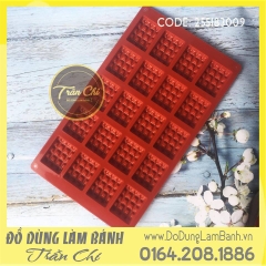 Khuôn silicone vỉ miếng chữ nhật sọc 20c