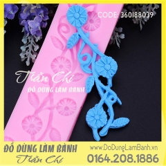 Khuôn silicone dây hoa lá