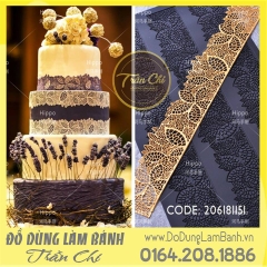 Khuôn silicone lace hoa 5 cánh 3c