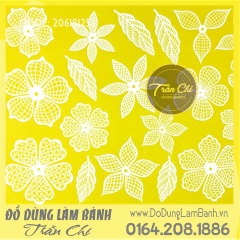 Khuôn silicone lace tấm hoa lá