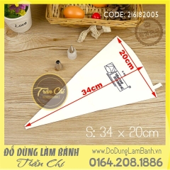 Túi bắt bông kem VẢI 35cm - Size NHỎ