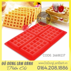 Khuôn silicone bánh Waffle - Hình chữ nhật