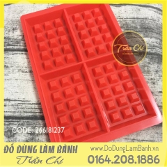 Khuôn silicone bánh Waffle - Hình chữ nhật