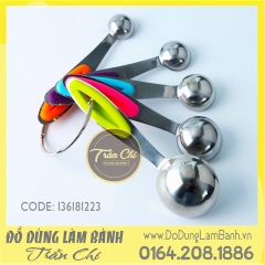 Bộ muỗng đong inox sắc màu 5c - NHỎ