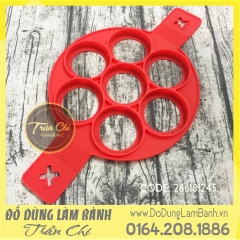 Khuôn silicone PANCAKE 7 lổ tròn