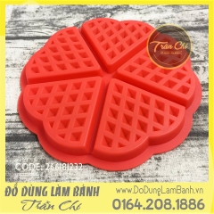 Khuôn silicone bánh Waffle - Hình tim