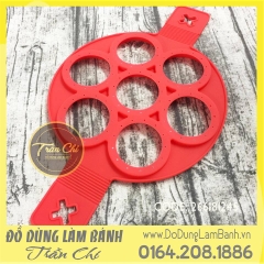 Khuôn silicone PANCAKE 7 lổ tròn