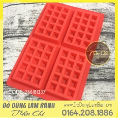Khuôn silicone bánh Waffle - Hình chữ nhật