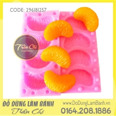 Khuôn silicone miếng quýt 4c